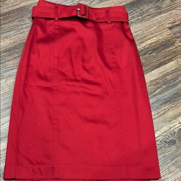 Le Chateau Red Pencil Skirt Knee-length - Picture 1 of 4